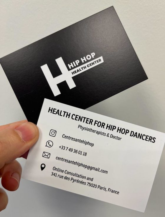 carte de visite health center for hip hop dancers