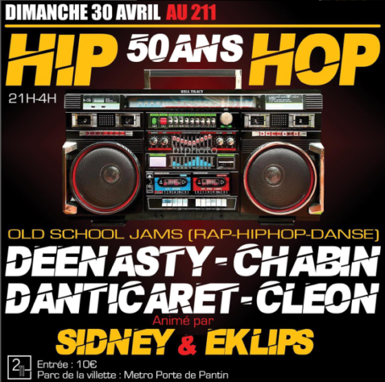 Hip Hop 50 ans @ 211 Paris La Villette