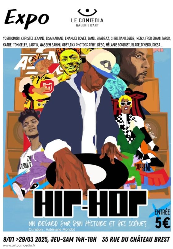 Exposition « HIP HOP, un regard sur son histoire et ses scènes » @ Galerie d’Art Le Comoedia