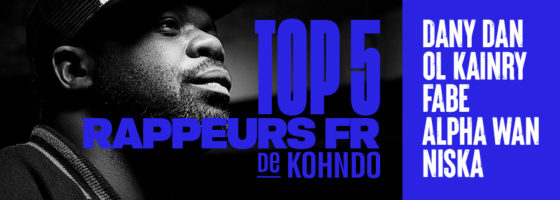 Top 5 Rap français Kohndo pour T-Rex Magazine